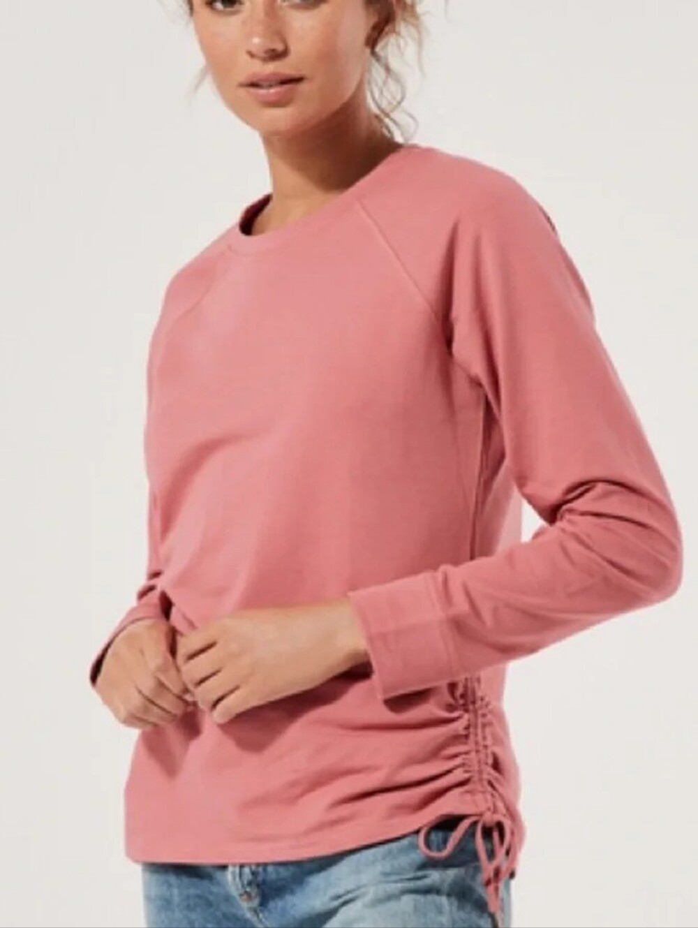 $68 PACT Organic Cotton Cinched Side Pullover Sweatshirt M